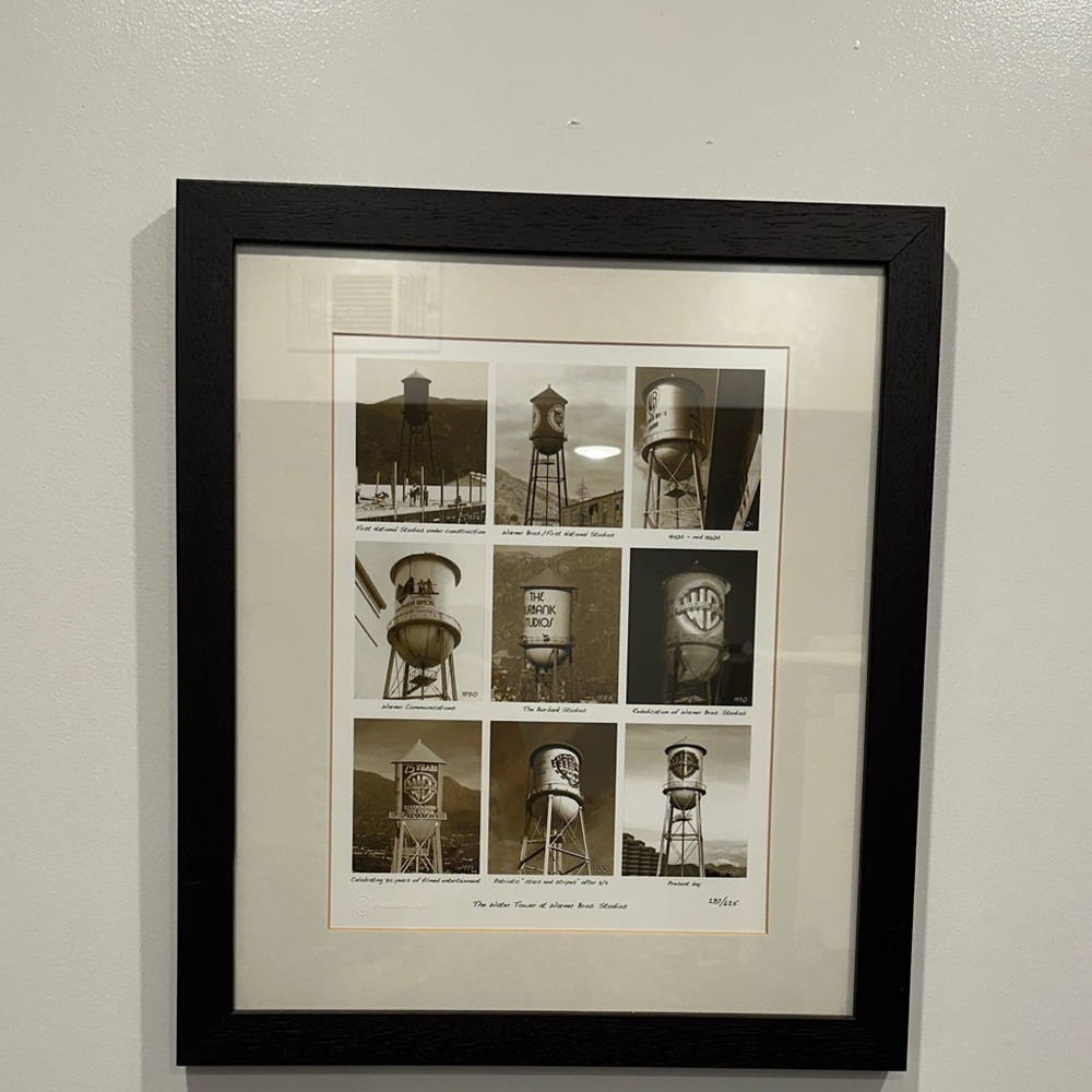 Framed Water Tower Photo Collage Warner brothers Studios